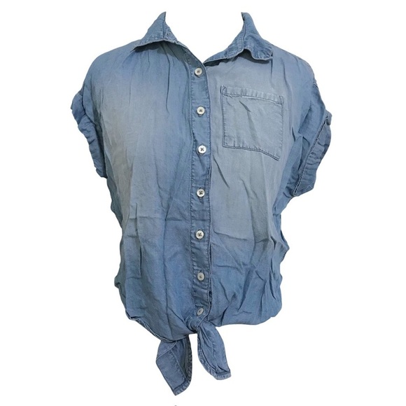 Justice and So Bundle Two Tees Short sleeve Button Down Active Shorts Size 10 - Picture 4 of 9